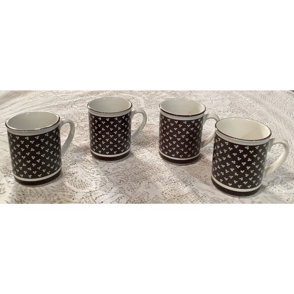 Set Of 4 CCCC England Vintage Coffee Mugs - Picture 1 of 9